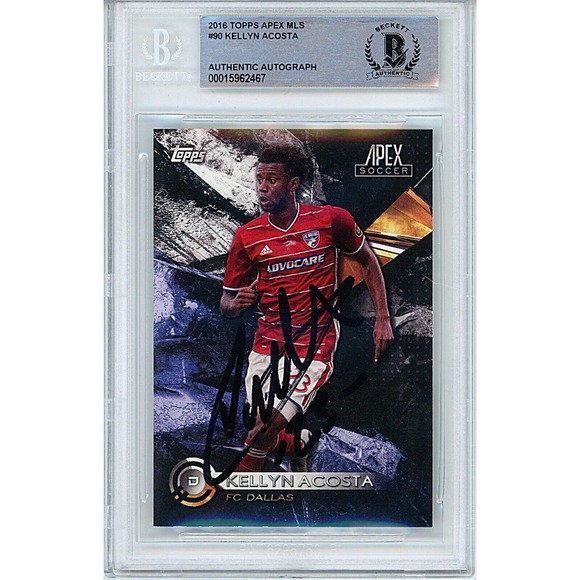 Kellyn Acosta FC Dallas Autographed 2016 Topps Apex Soccer MLS Card Beckett Slab - Picture 1 of 4